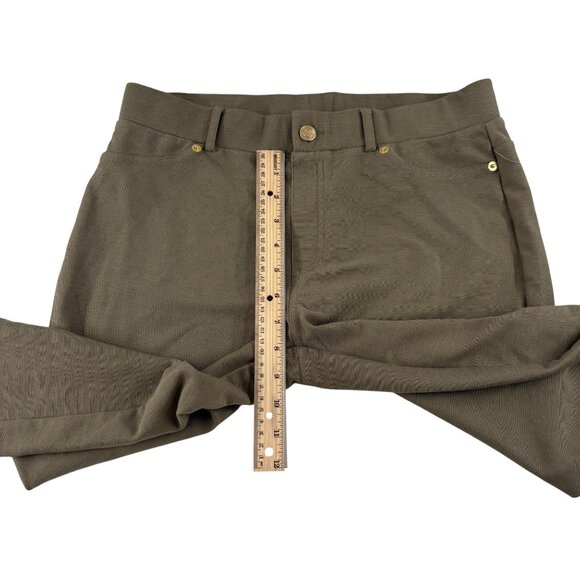 Michael Kors Womens Khaki Pants Medium Cotton & Polyester Blend pull on stretch - Picture 4 of 6